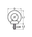ANNEAU MALE INOX A4