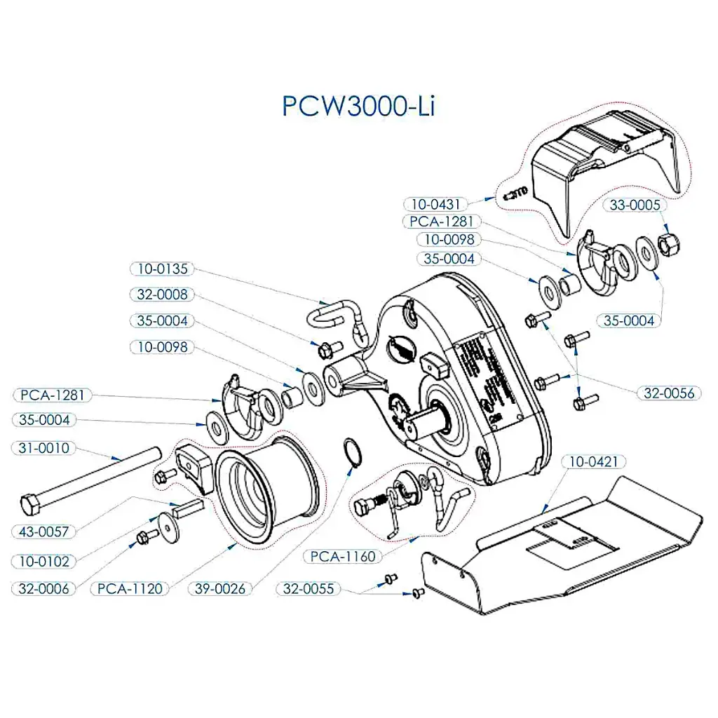 TREUIL A BATTERIE - PCW3000 Li - PORTABLE WINCH | Traction: 1000 kg