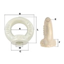 ANNEAU DE LEVAGE FEMELLE GALVA | DIN582