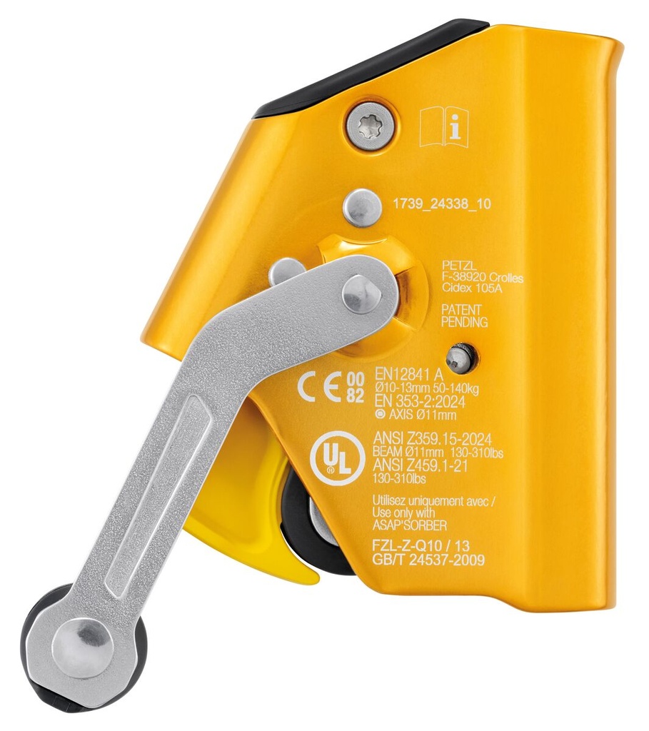 ANTICHUTE MOBILE SUR CORDE AVEC FONCTION BLOCAGE - ASAP LOCK - PETZL NEW