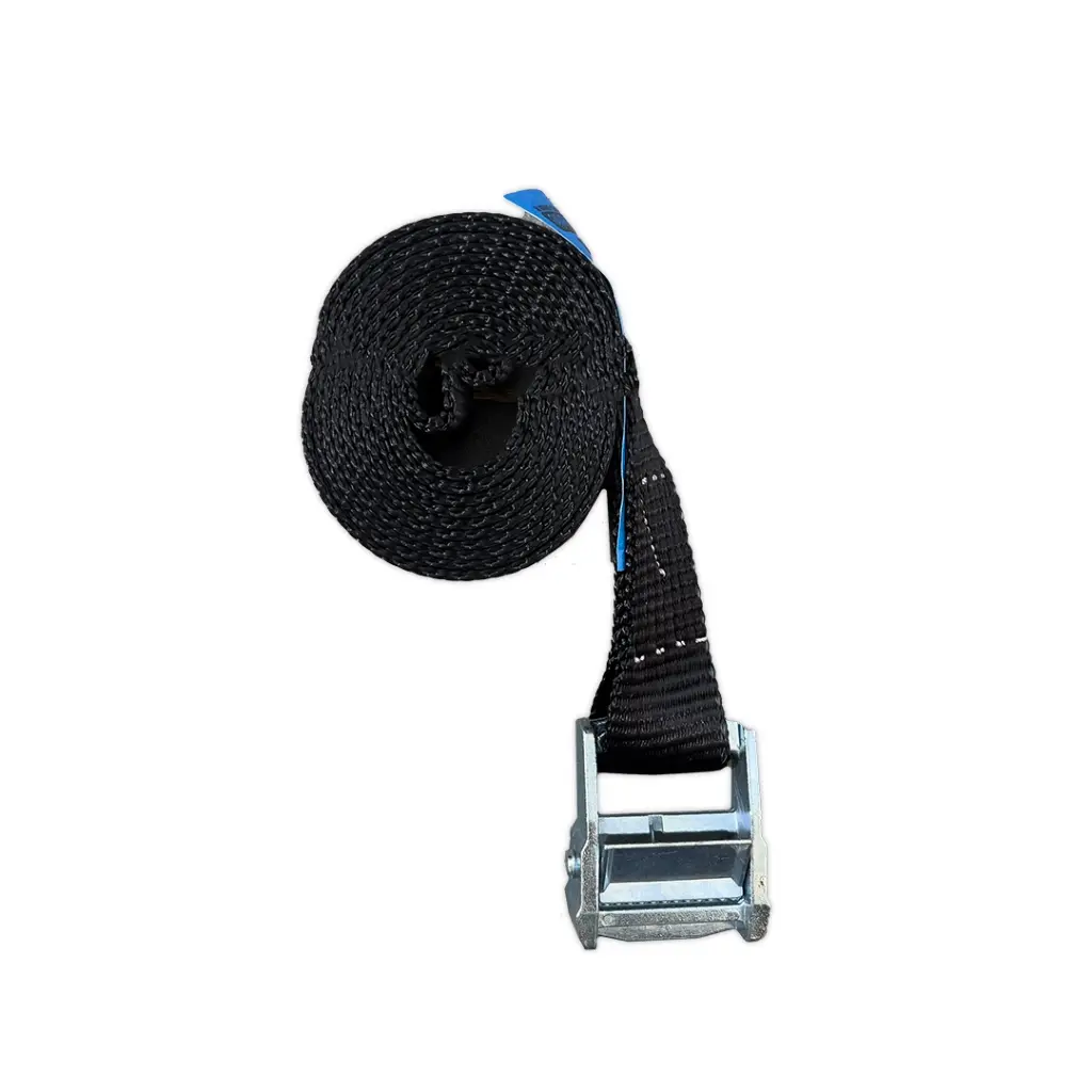 SANGLE D'ARRIMAGE BOUCLE RESSORT | 25mm | TMU: 0/400 kg | Noir