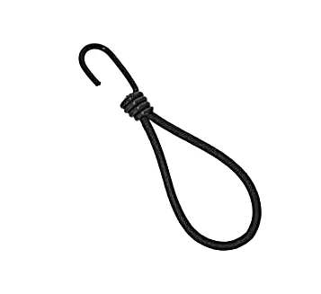 BOUCLE ELASTIQUE AVEC UN CROCHET (25 PCS) | Ø8 mm | L: 25 cm