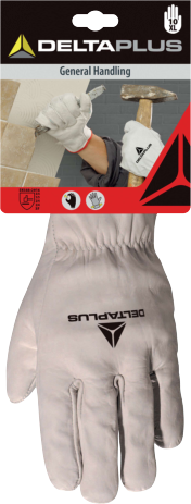 PAIRE DE GANT CUIR BOVIN - DELTAPLUS | T10 | Blanc