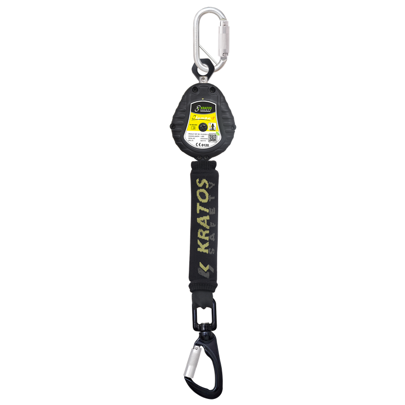ANTICHUTE A RAPPEL AUTOMATIQUE POUR NACELLES A SANGLE - OLYMPE S2 - KRATOS | L: 1,75 m