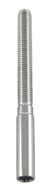 TERMINAISON INOX A SERTIR - FILET LONG DROIT