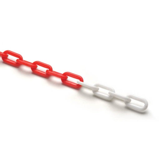 CHAINE PVC ROUGE ET BLANC | Ø8 mm | L: 25 m