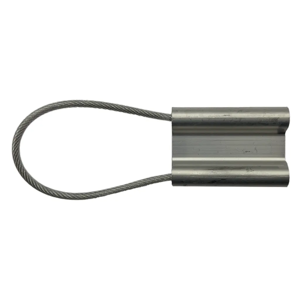 PLAQUETTE RECTANGULAIRE ALUMINIUM AVEC CABLE