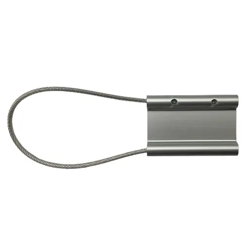 PLAQUETTE RECTANGULAIRE ALUMINIUM AVEC CABLE