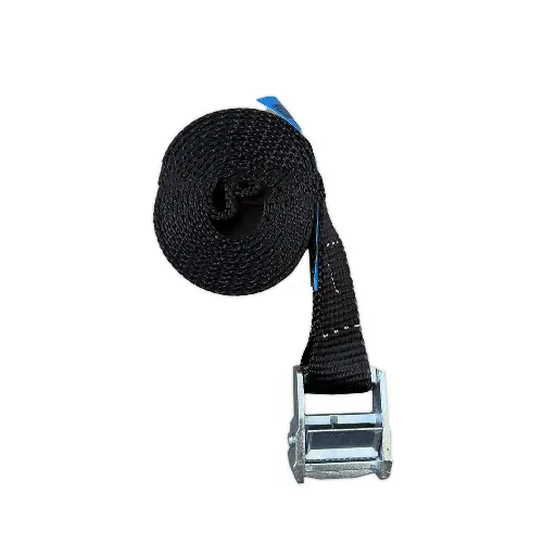 SANGLE D'ARRIMAGE BOUCLE RESSORT | 25mm | TMU: 0/400 kg | Noir